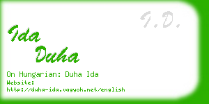 ida duha business card